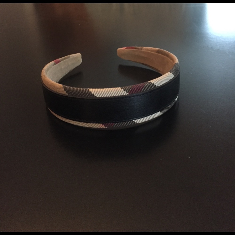 Burberry headband with leather detail