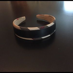 Burberry headband with leather detail