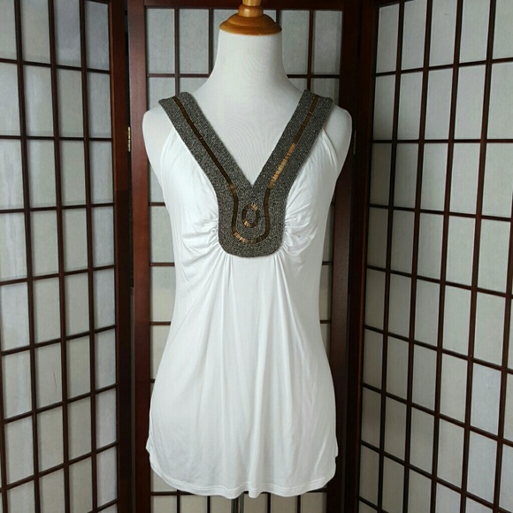 Grace Elements Tops - GRACE ELEMENTS Sleeveless White Top Size L