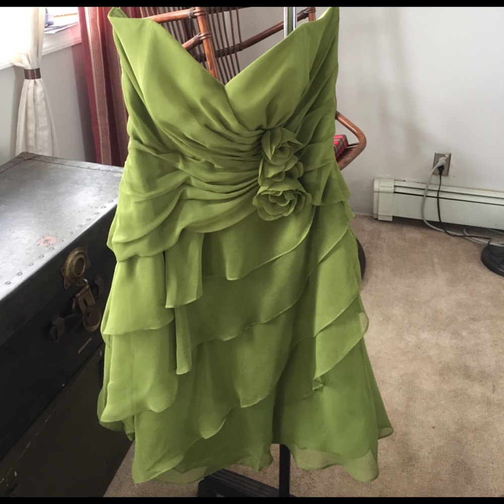 Green dress from bridal store