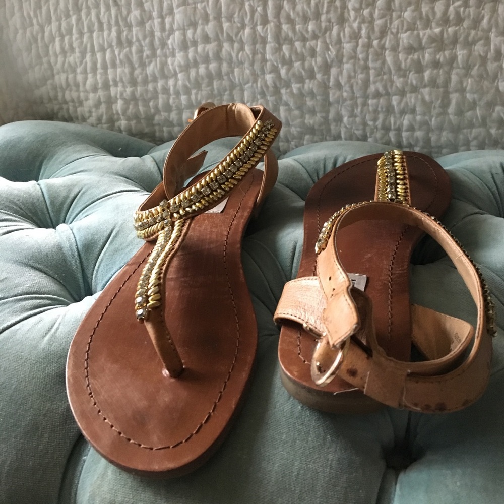 Steve Madden rhinestones and gold sequins