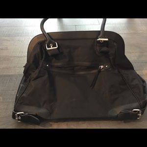 REDUCED! Black Leather overnight bag x Express NEW