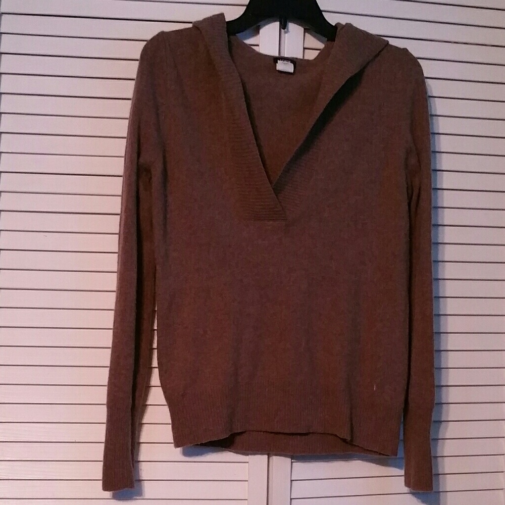 J Crew Womens Cashmere Hoodie Sweater