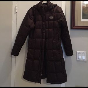 Women's Size S Brown Northface Down Jacket