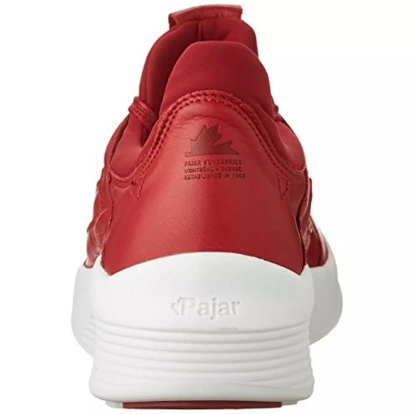 Pajar-Chelsea Red Leather Fashion Sneakers 11.5 - Picture 3 of 4