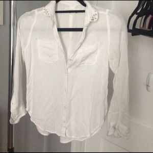 White collared button up