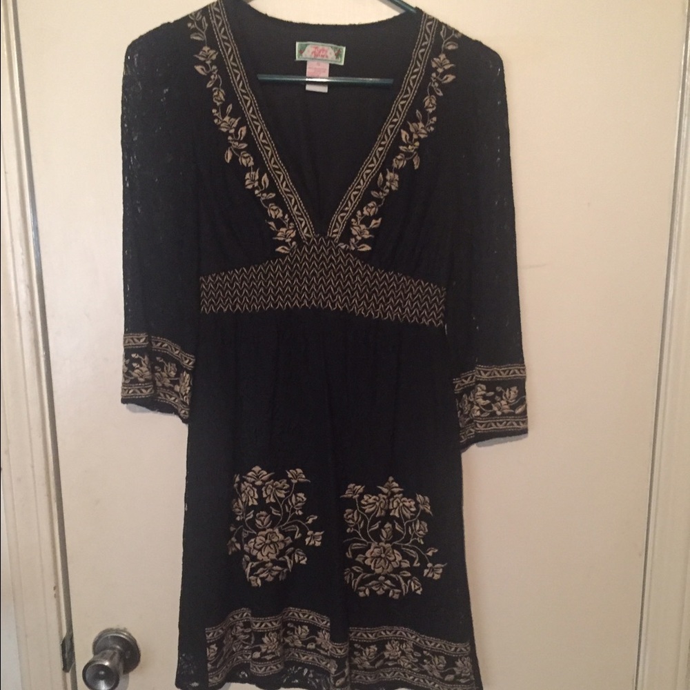 Small Flying Tomato Lace Bohemian Dress