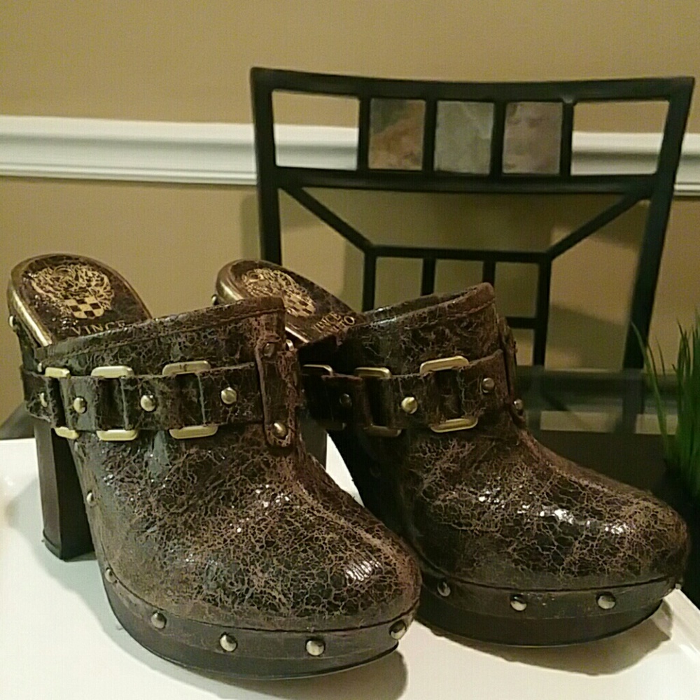 Vince Camuto leather clog mule