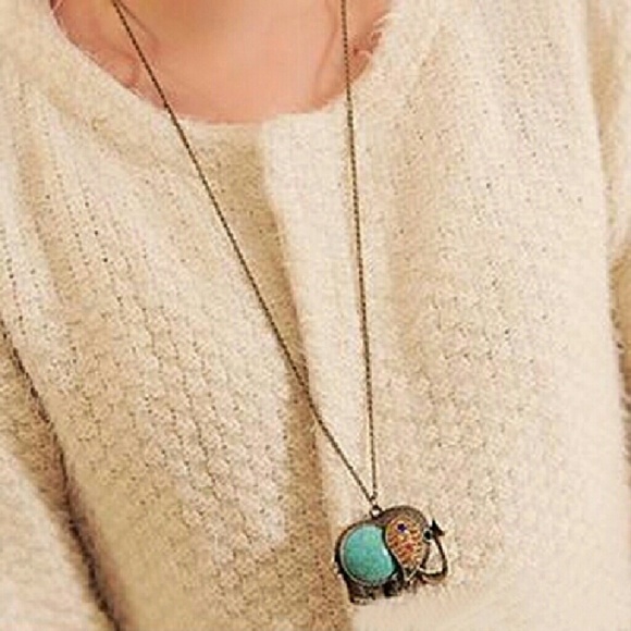 Bejeweled Elephant Necklace - Picture 2 of 2