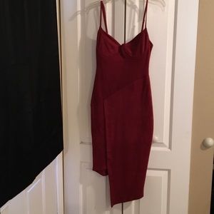 Suede like cocktail dress
