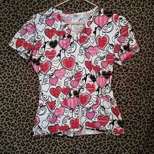 Medical scrub top uniform