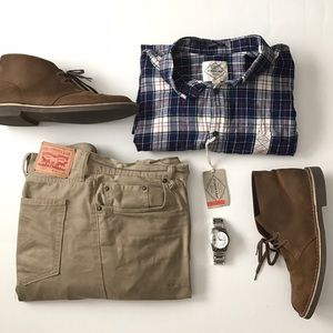 NWT St .Johns Bay Legacy Flannel Button Down Shirt