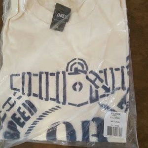 New with tags men's obey xl white shirt speed