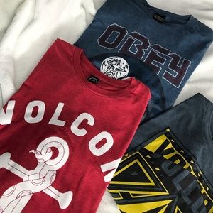 Obey and 2 Volcom Men's size XL shirts t-shits