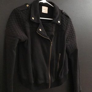 Pins + Needles Fabric Moto Jacket