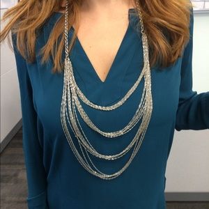 Silver Multi Chain Necklace