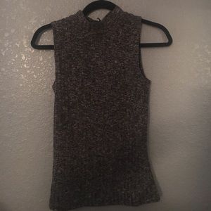 Small cotton on mock neck marled gray tank!