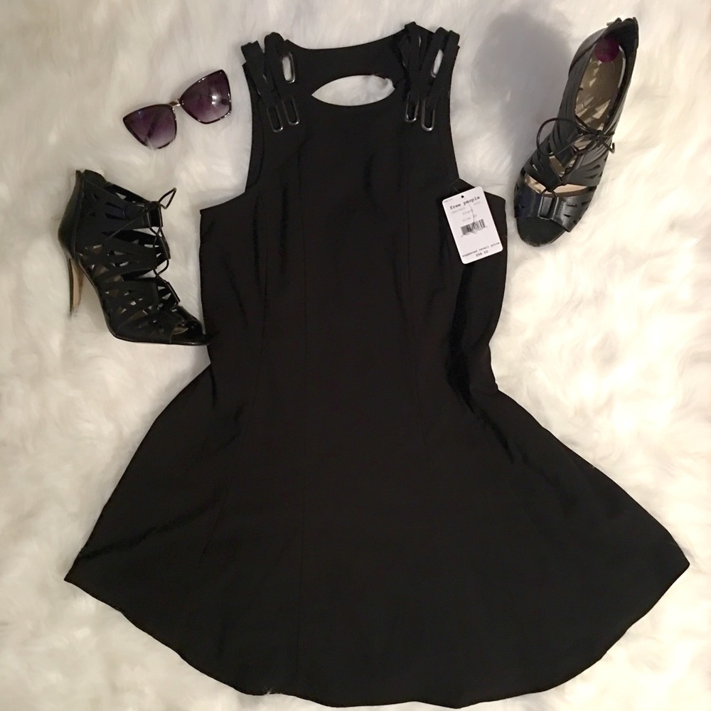 Free People black trapeze dress