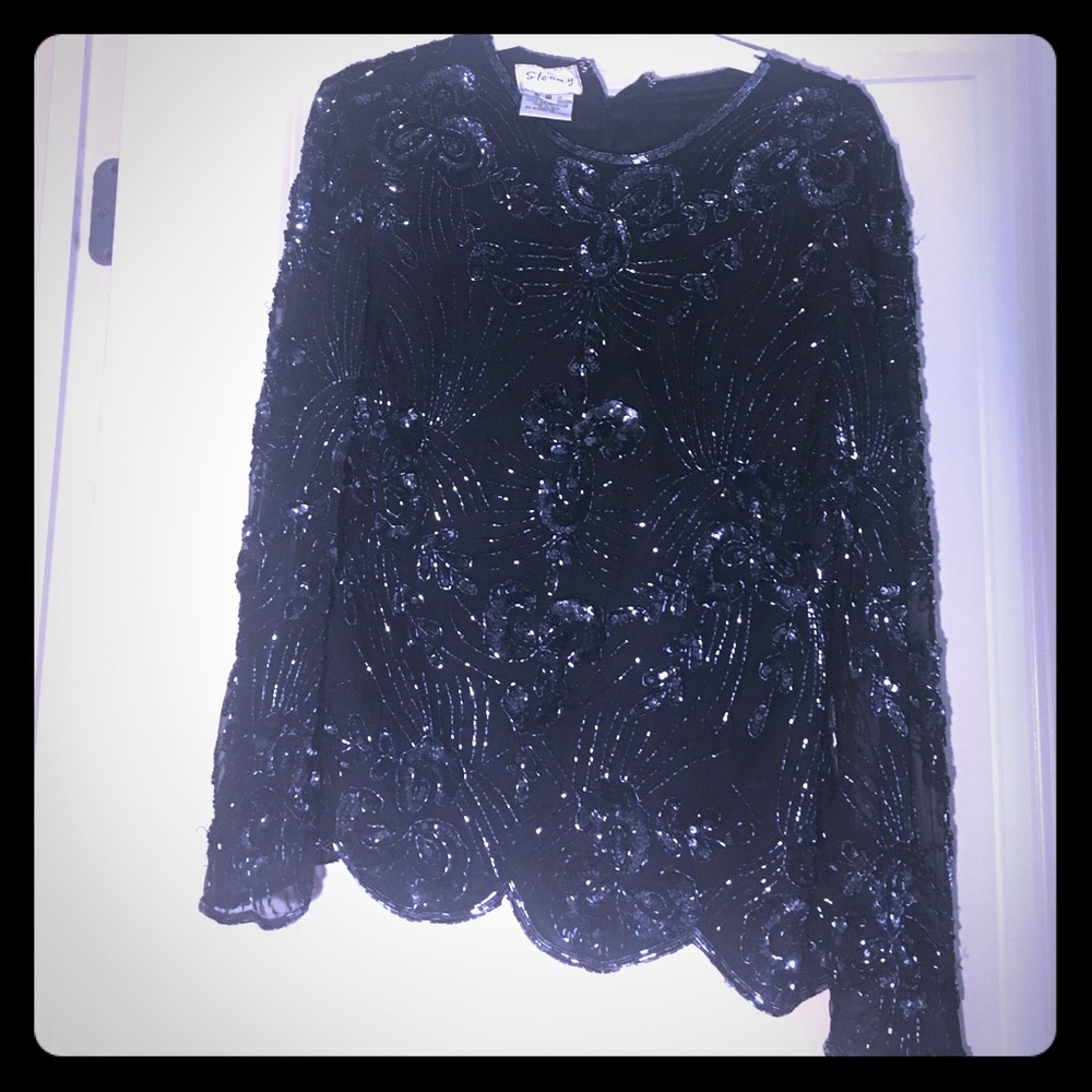 Vintage sequins dress shirt