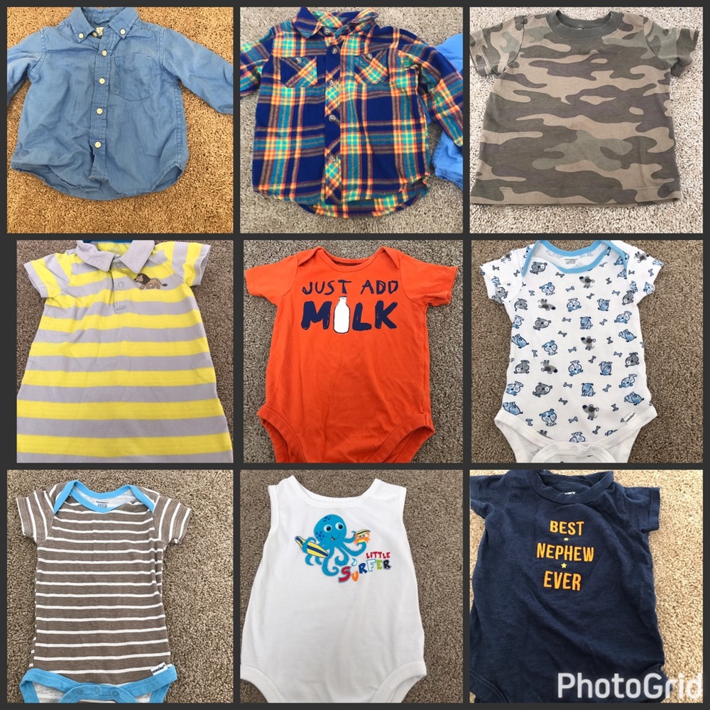 17 Piece Baby Boy Clothing Lot Size 12 Months