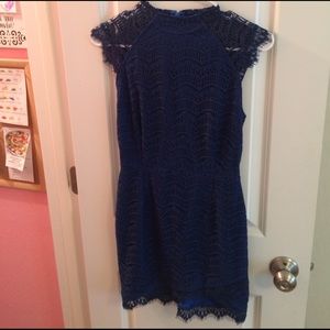Blue lace dress