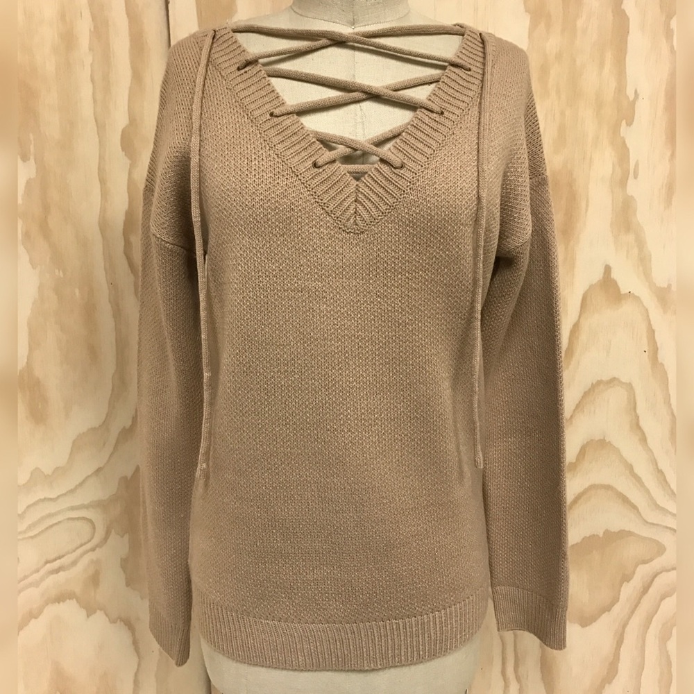 Coco Lace-Up Sweater