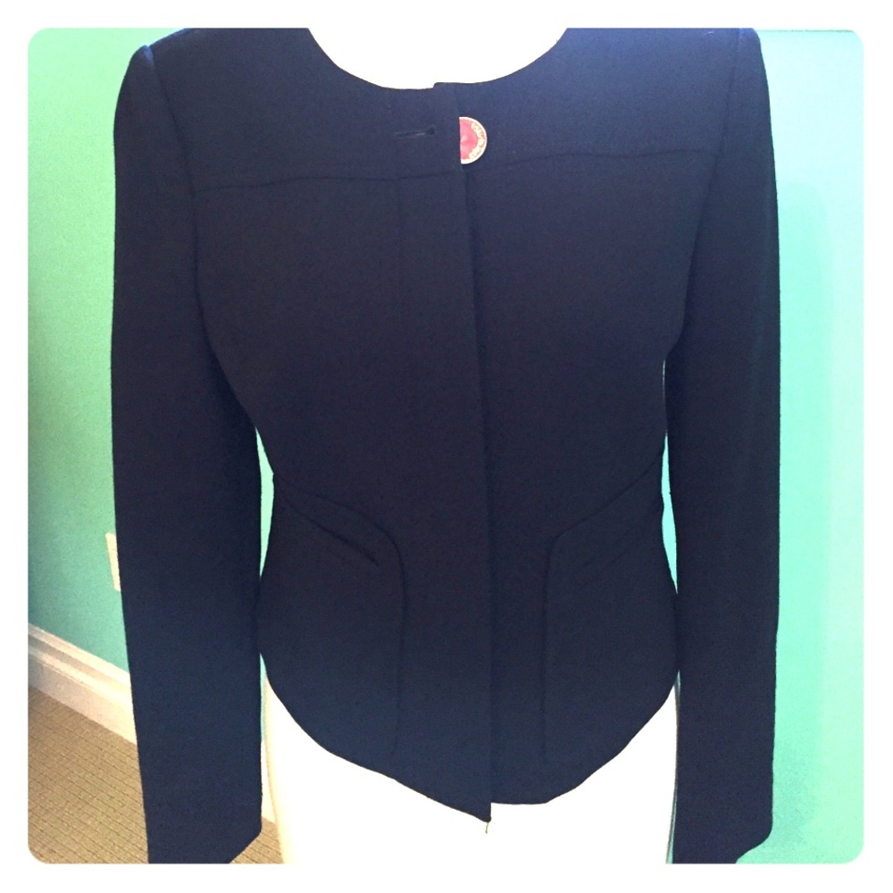 Tory Burch dark navy cropped jacket sz 0