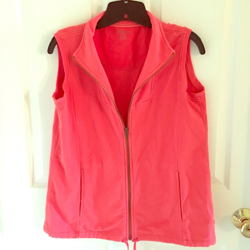 Coral Liz Claiborne Cotton vest