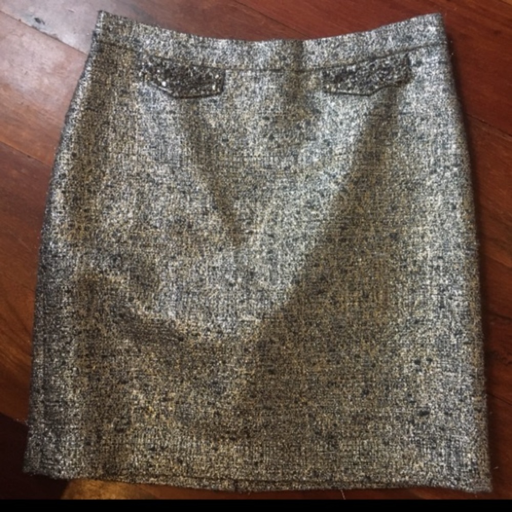 J.Crew Collection skirt- rhinestone front pockets