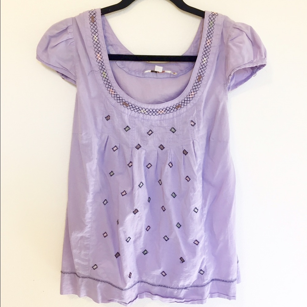 Anthropologie embroidered top