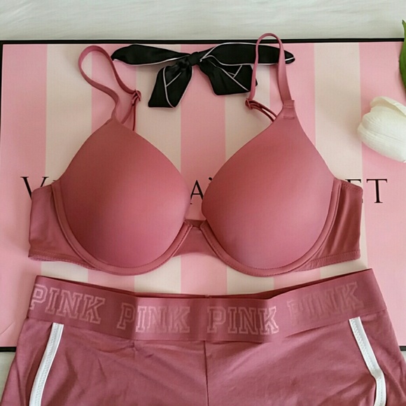 Nwt Pink Vs Push-up Bra 34B & Boyshort size S - Picture 2 of 4