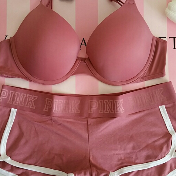 Nwt Pink Vs Push-up Bra 34B & Boyshort size S - Picture 4 of 4