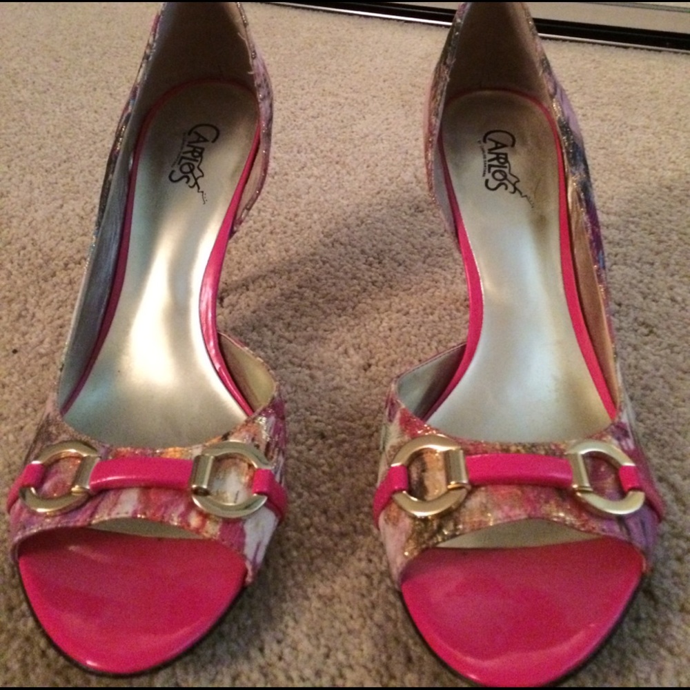 Carlos Santana Open Toe Heels