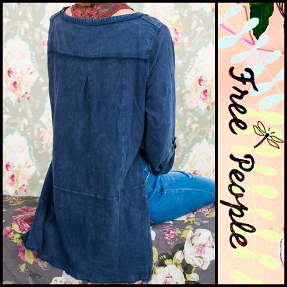 ❗1-HOUR SALE❗Free People Henley Tunic Tee - Picture 5 of 8