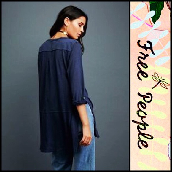 ❗1-HOUR SALE❗Free People Henley Tunic Tee - Picture 8 of 8