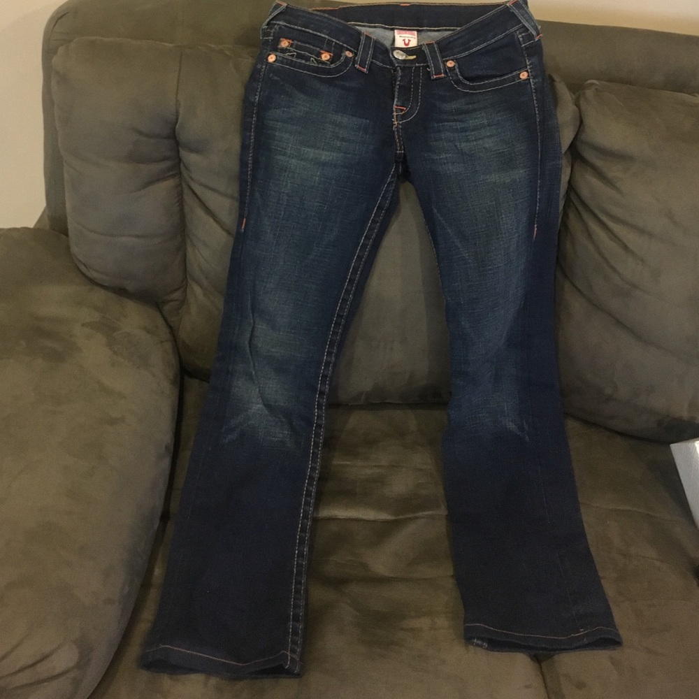True Religion straight medium wash jeans
