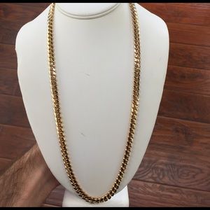 Men's Cuban link Hollywood chain 925 gold plating