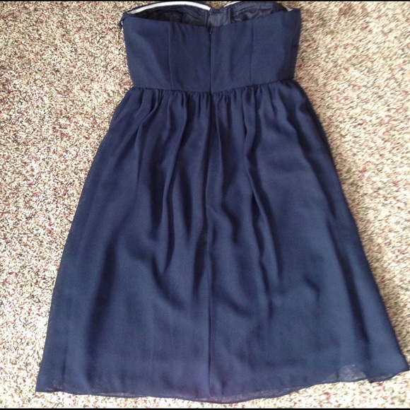 NWOT Bill Levkoff Navy Chiffon Dress Style 670 - Picture 4 of 6