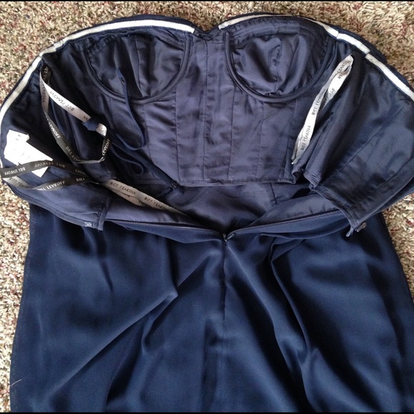 NWOT Bill Levkoff Navy Chiffon Dress Style 670 - Picture 6 of 6