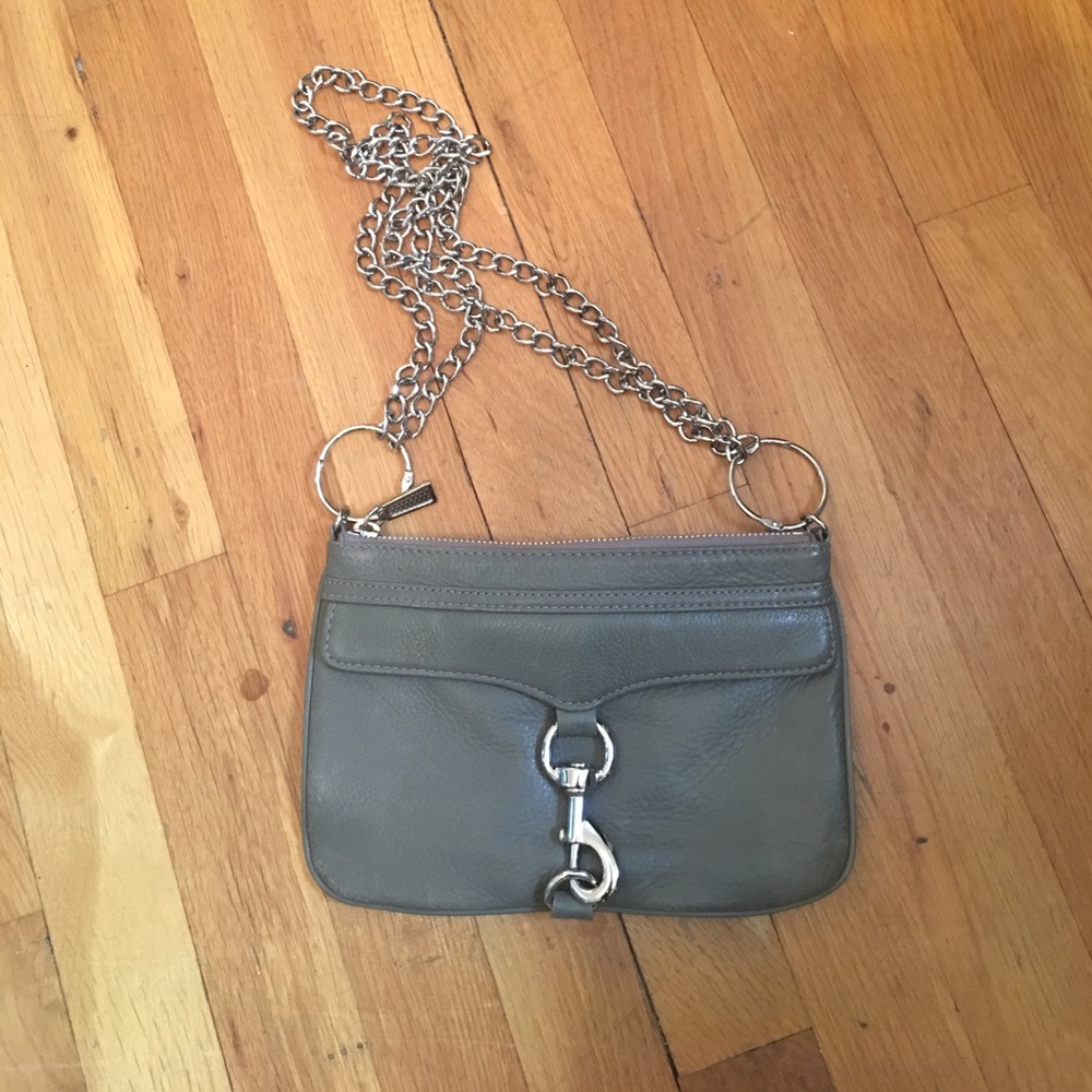 Rebecca Minkoff grey clutch