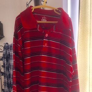 $5 Boys Long Sleeve Striped Polo
