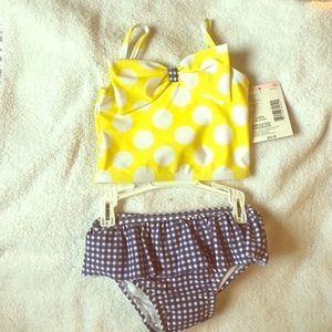Infant 2 piece bikini. Never worn, tags attached.