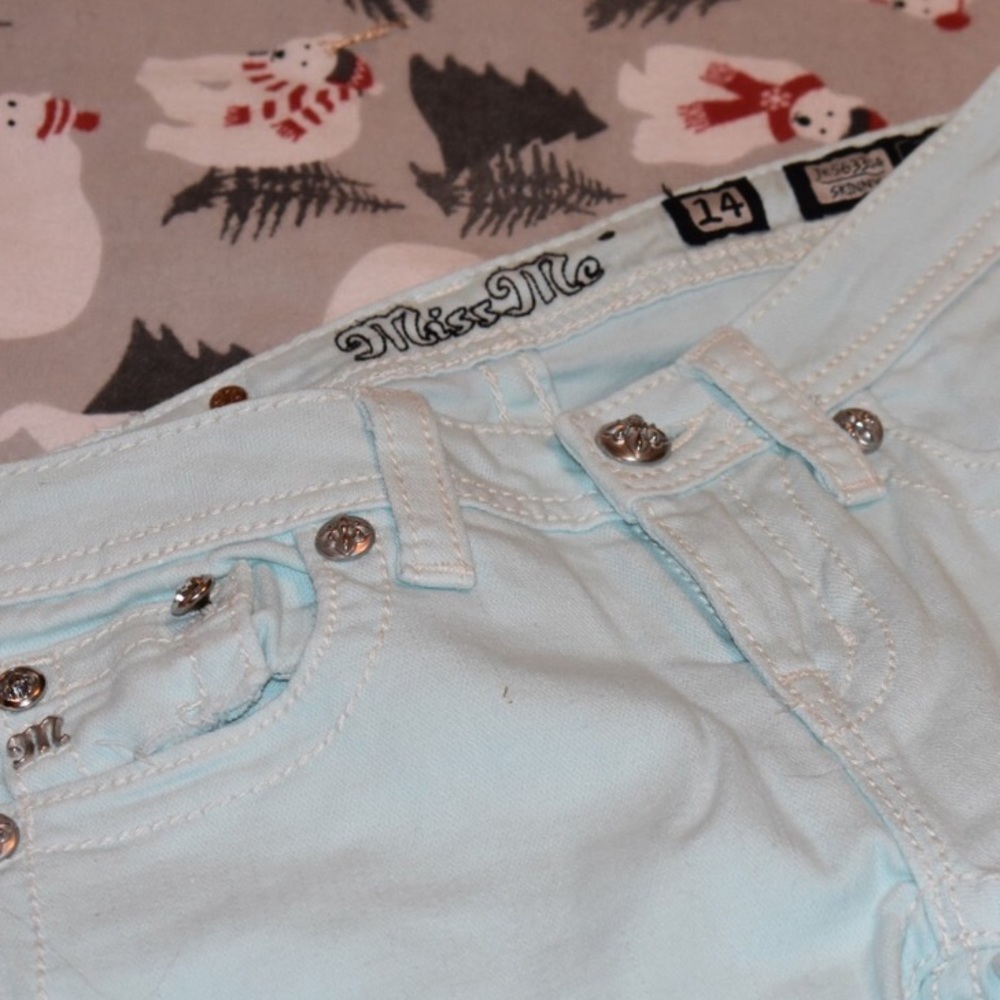 Blue miss me pants