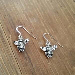Bee earrings with sterling silver ear hooks nwot