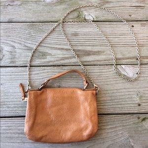 Hobo leather tan cross body bag