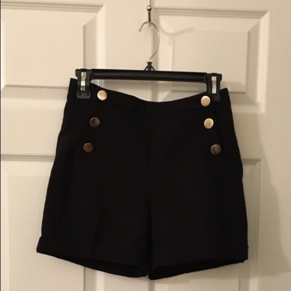 H&M Pants - Never worn h&m high waisted black pin up shorts
