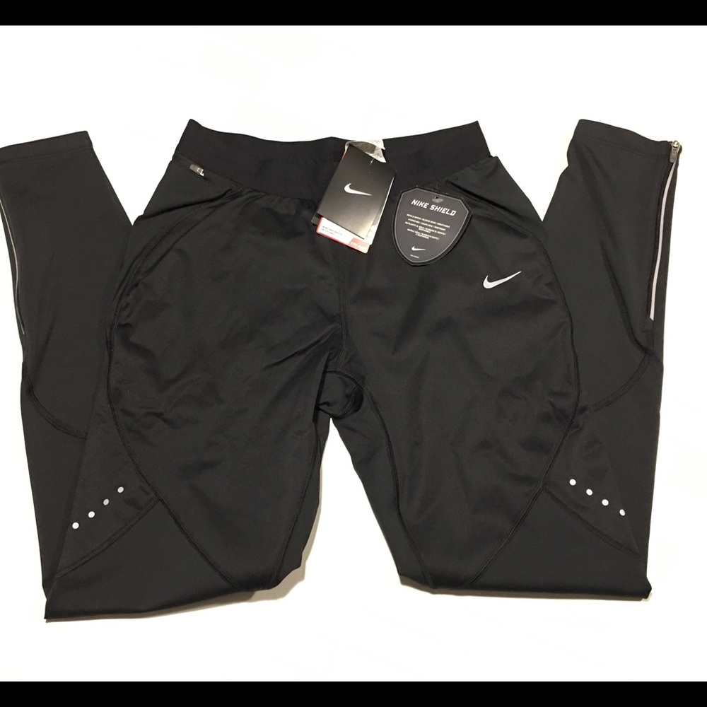 Women's Nike Shield Running Tights 693183 NWT - Picture 3 of 5