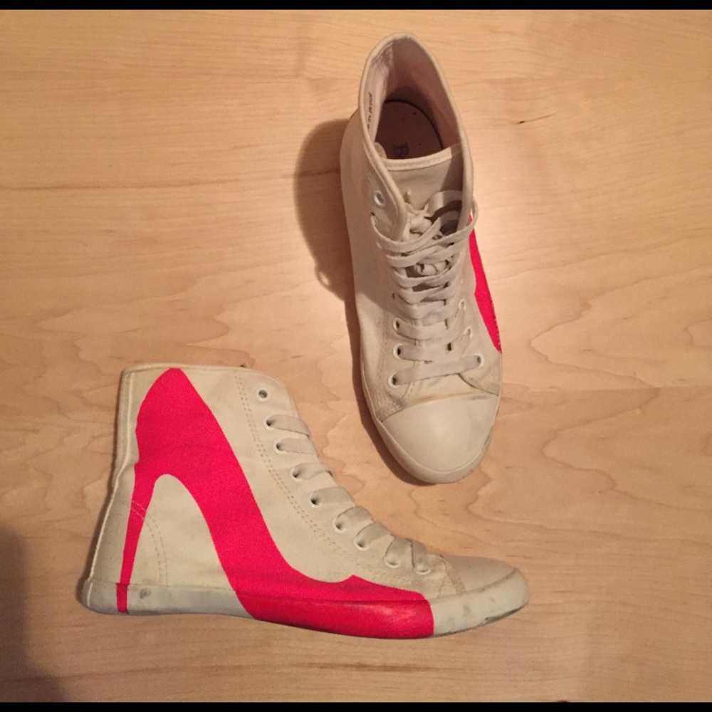 Made in Brazil. High top sneakers