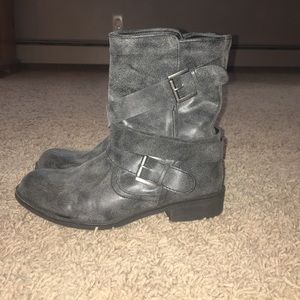 Adorable Madden Girl boots! Slate gray; Size 7;