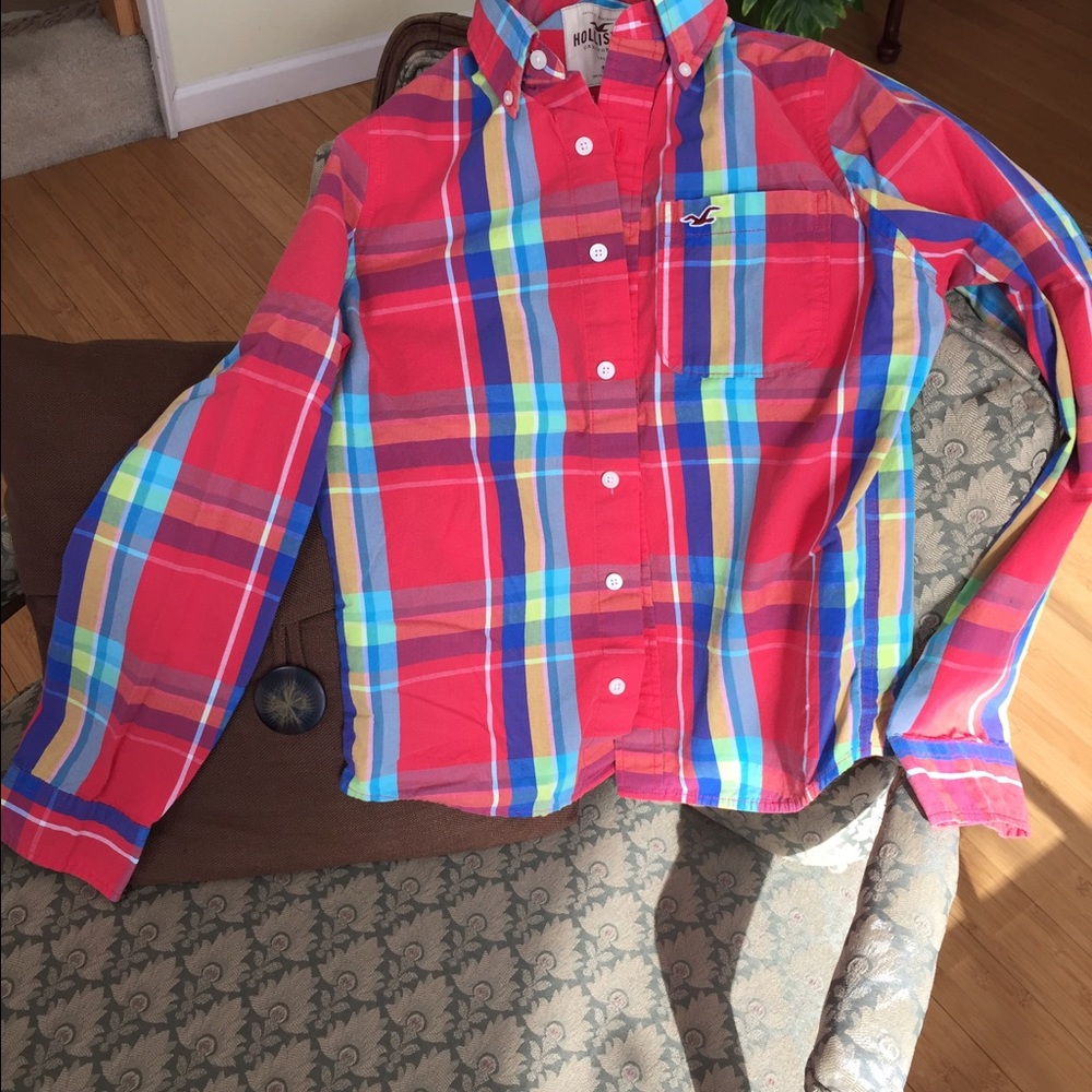 Men's Small Hollister Plaid Button down
